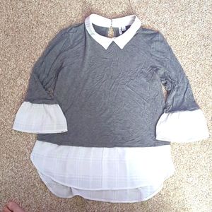 Elle "Faux" Layered Blouse